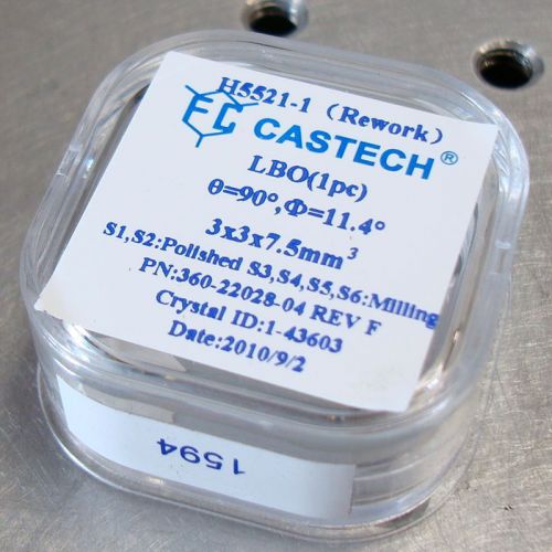 NEW CASTECH LBO LASER CRYSTAL Lithium Triborate LiB3O5 non-linear SHG yag optic