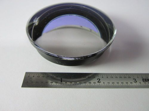 OPTICAL CONVEX CONCAVE MIL SPEC LENS AS IS [chipped] LASER OPTICS BIN#35-32