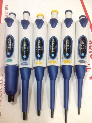 Set of 6 Biohit mLINE Single Channel Pipette M10,M20,M100,M200,M1000,M5000 #8