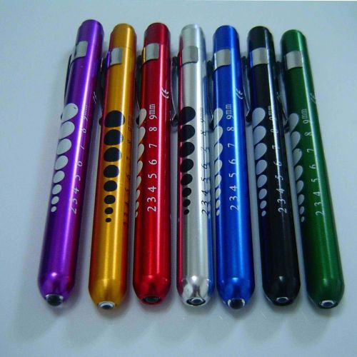 7 Pcs Nurse  Doctor Medical Reusable Pen Torch Pupil Gauge