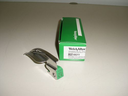 Welch Allyn 69211 #1 English Macintosh Fiber Optic Laryngoscope Blade NEW