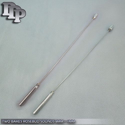 Two Pcs Bakes Rosebud Urethral Sounds 8MM &amp; 11MM