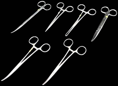 6x Assorted V. Mueller Forceps/Scissors SU2720 SU4054 SU2760A SU1811 MO1600