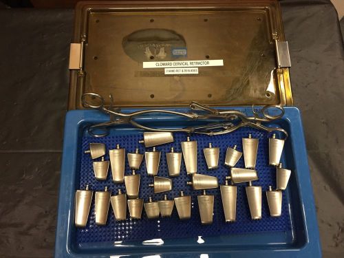 Codman Cloward Cervical Retractor 30 piece set with 2 Hand Retractors, 28 Blades