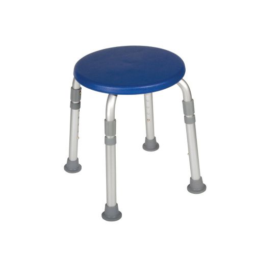 Drive Medical Designer Series Adjustable Height Bath Stool, Blue