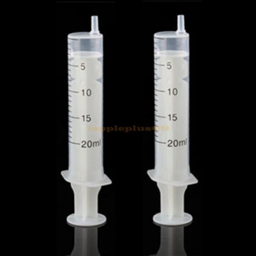 2x 20ml plastic reusable syringe for measuring hydroponics new for sale