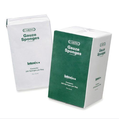 Medline Caring Woven Gauze Sponge - 12 Ply - 4&#034; X 4&#034; - 200/box - (prm21412c)