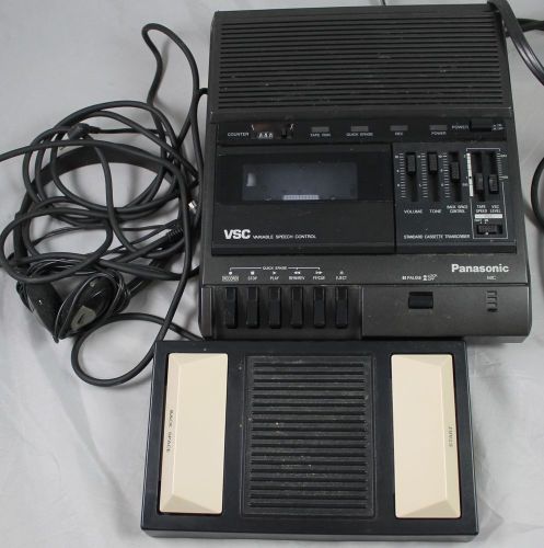 Pair Panasonic Standard Cassette Transcriber Model RR-830 2 Foot Pedal 1 Headset