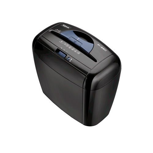 Fellowes Powershred P 35C Cross Cut Shredder 5 Per Pass 3 gal Waste Cap