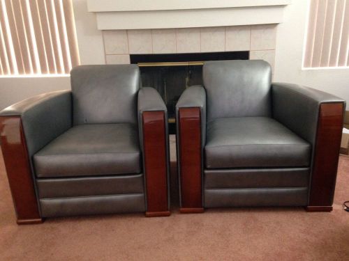 Two leather office chairs