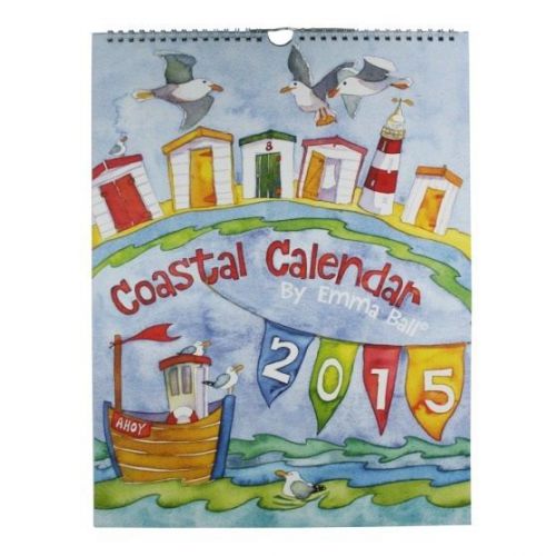 2015 WALL CALENDAR - EMMA BALL - COASTAL - 40 by 30 cms