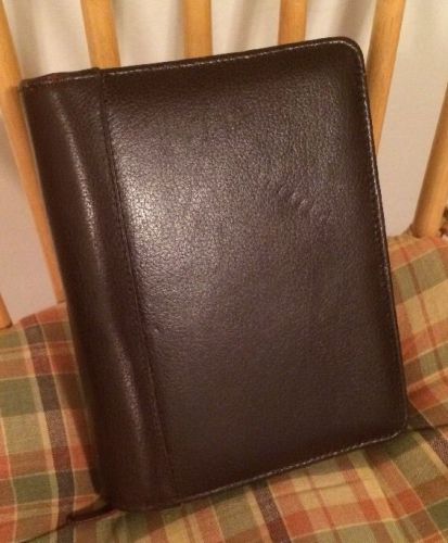 Franklin Covey Full Grain Leather 6 Ring Planner Binder Full Zipper