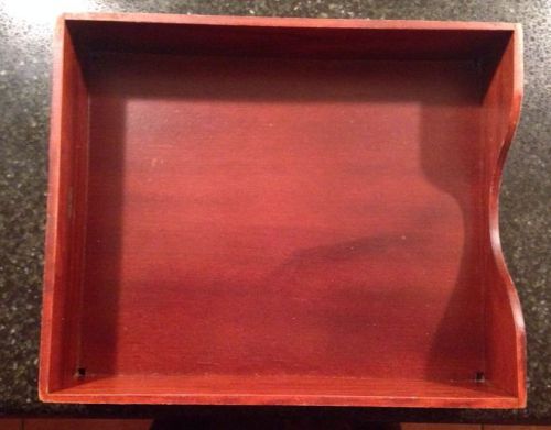 Vintage Globe Wernicke Cincinnati  Wood Desk Office In-Box Dovetailed Tray