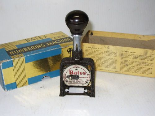 Vintage Bates Standard Movement Numbering Machine Stamper