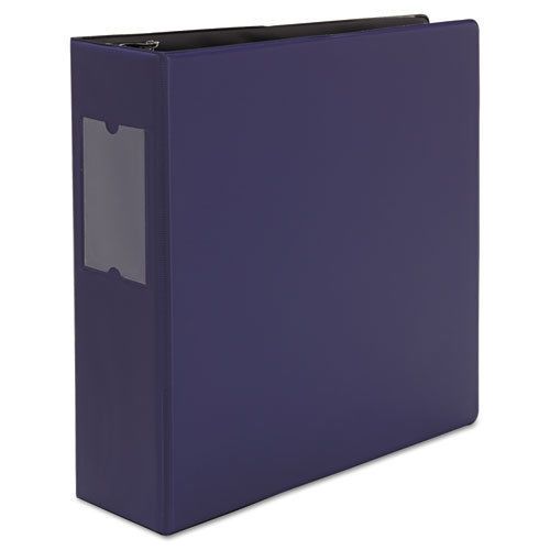 D-ring binder, 3&#034; capacity, 8-1/2 x 11, navy blue for sale
