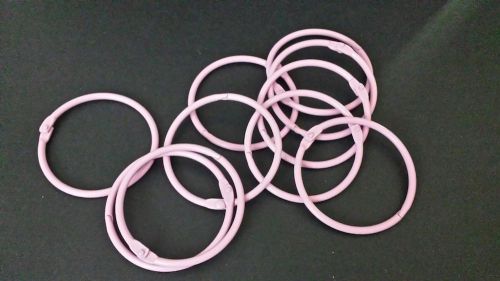 2&#034; Pastel Pink Loose Leaf Book Binder Metal Rings ( 10 pcs) New