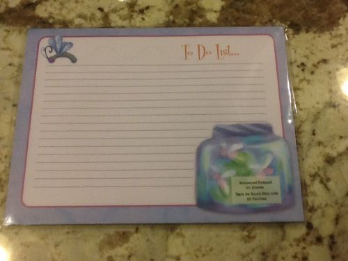 NEW! &#034;Studio 18&#034; Mouse Note Pad To Do List 50 Large Sheets Butterfly Firefly