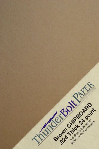 350 chipboard sheets brown kraft cut 4 x 6 24pt light medium thick paper board for sale