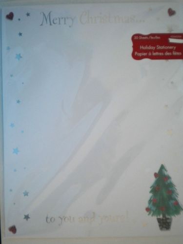 *NEW* ~ 30 PREMIUM &#034;Merry Christmas&#034; CHRISTMAS COMPUTER STATIONERY SHEETS