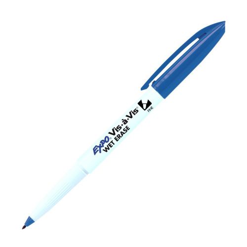 Expo Vis-A-Vis Transparency Marker, Fine, Blue (Expo 16003) - 1 Each