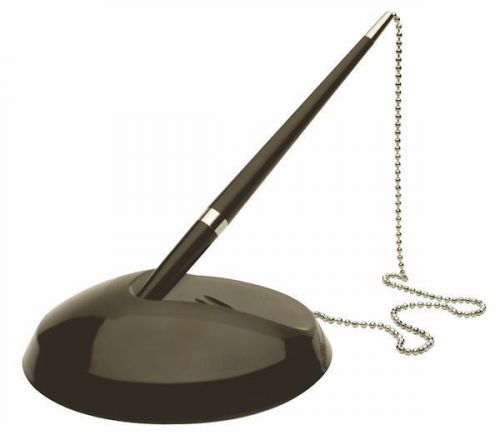 10 x quality reception pen on chain with stand 30 refills (bank, counter ) for sale