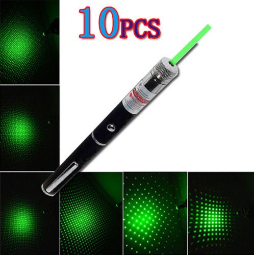 10pcs 5mw Green Laser Pointer Star CAP Projector Pen Lazer 532nm 2 in 1