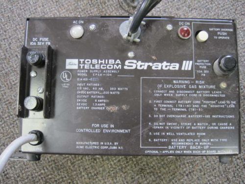 Toshiba Telecom Strata III EPSA104 Power Supply Assembly Model train transformer