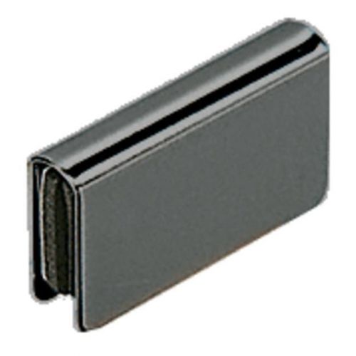 CRL Black Rectangular Strike Plate 3/16&#034; to 1/4&#034; (5 to 6 mm) Glass