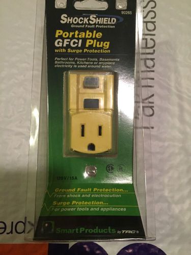 TRC 90265-6-012 Shockshield Yellow Portable GFCI Plug with Surge Protection