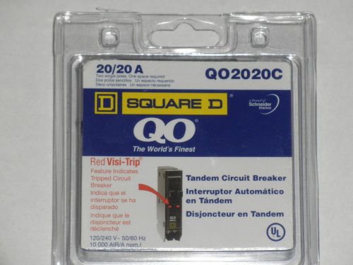 SQUARE D QO2020C QO2020  20A TWIN BREAKER  TYPE QO  NEW