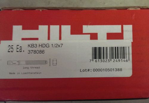 Hilti 1/2&#034; x 7 kwik bolt anchors for sale