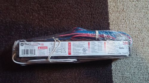 Ge proline 74458 ge332mv-n-diy 2/3 lamp t8 electronic ballast 120-277v f32t8 nip for sale