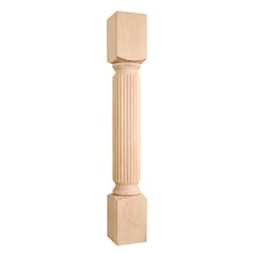 Reed Post 5&#034; X 5&#034; X 35-1/2&#034;   Species:  Rubberwood