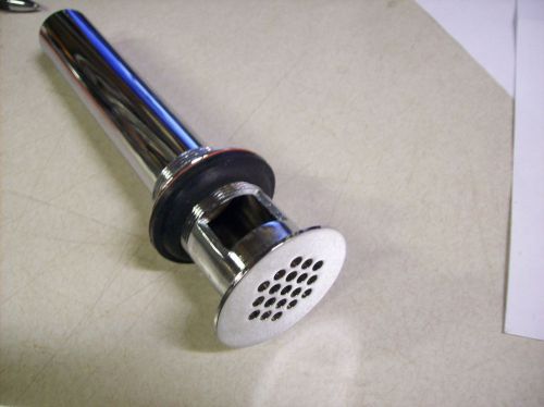 Grid strainer lavatory drain 17 gauge chrome-plated cast brass 1.25x8.5&#034; for sale