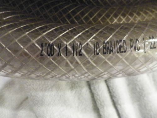 Watts Braided Clear Vinyl Tubing-By The Foot-2&#034; OD x 1 1/2&#034; ID, 1/4&#034; Thick RBVVR