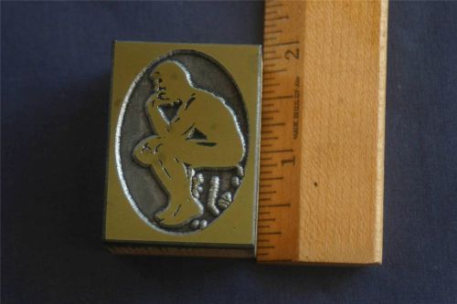 Letterpress printing block the thinker         (010) for sale