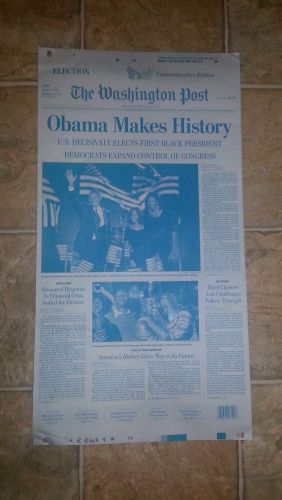Washington Post printing plate 2008 Obama elected as President