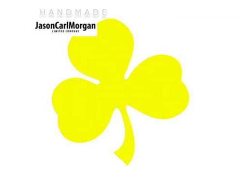 JCM® Iron On Applique Decal, Shamrock Neon Yellow