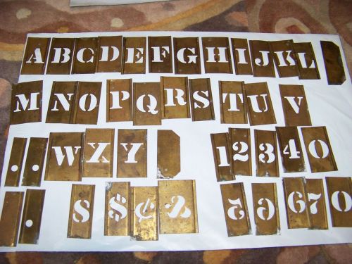 VINTAGE BRASS STENCILS/ LETTERS/ NUMBERS/SYMBOLS