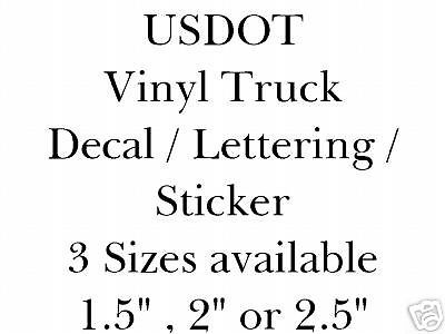 Us dot # farm commercial vehicles vinyl letters and numbers decal sticker for sale