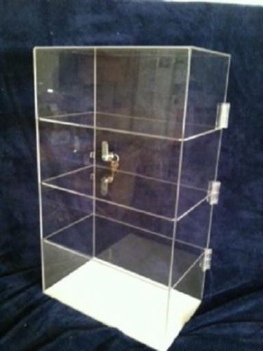 Acrylic Countertop Display Case 12 x 7 x 20.5 Tall  Locking Security Showcase