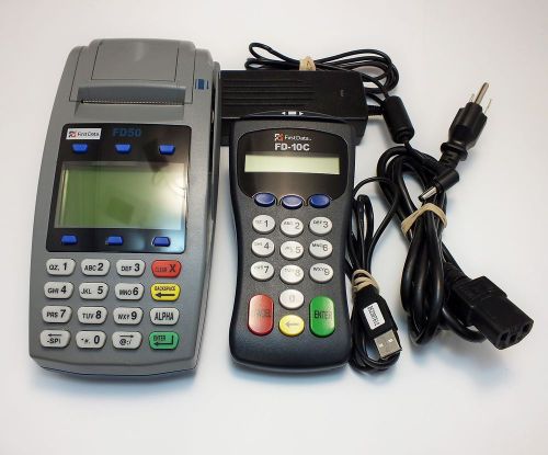 FIRST DATA FD50 CREDIT CARD TERMINAL W/ FD-10C PINPAD 8002 (USB)