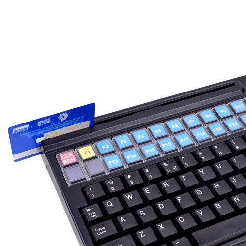 Cherry LPOS Point-of-Sale USB Programmable Keyboard Card Reader Touchpad