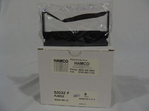 6 EPSON ERC-32 Ribbons - Purple  ERC-32P - Compatible/Generic Box of 6 52032