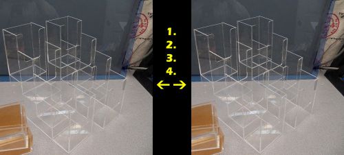 Lot of Four (4) Brochure Holders, 4-Tier, plenty of depth, clear acrylic