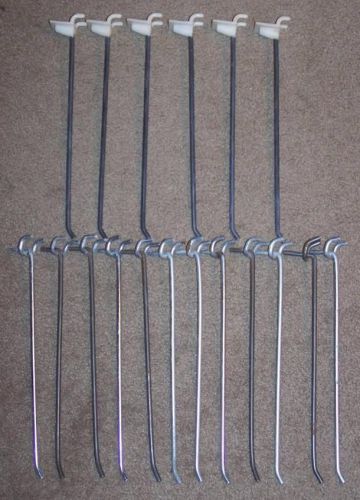 18 PEGBOARD HOOKS, 10 1/4&#034;LONG,  3/16&#034; DIAMETER