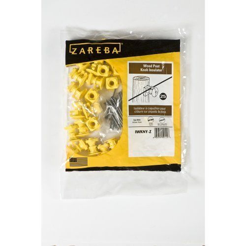 Zareba IWNY-Z Slant Nail Insulator  Yellow  25 per Bag