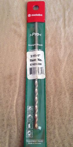 Metabo ProVX2 Straight Shank Concrete Bit 3/16&#034; x 6&#034; #674206000