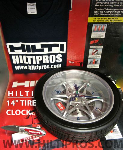 HILTI 14&#034; TIRE RIM GEAR CLOCK, BRAND NEW, FREE HILTI KNIFE, FAST SHIPPING