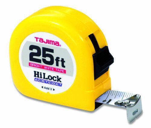 Tajima HL-25BW 25 Standard Scale Tape Measure with 1&#034; Steel Blade